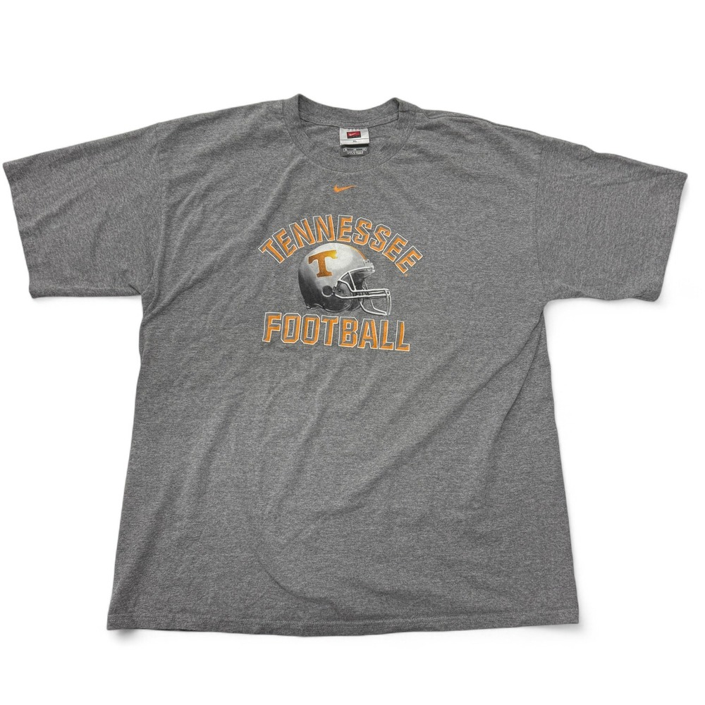 Nike Team Tennessee Volunteers Football T-Shirt Mens XL Gray Graphic Tee Vintage